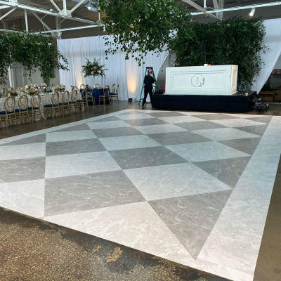 Printed Marble Floor Pattern at The Madison in Cleveland for our friends at A Charming Fete