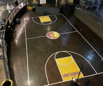 Reduced Scale Basketball Court at the Agora Theater in Cleveland OH for our friends at Two Point 8 and the Factory